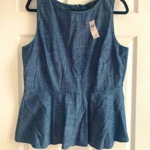 NWT Chambray peplum women’s top